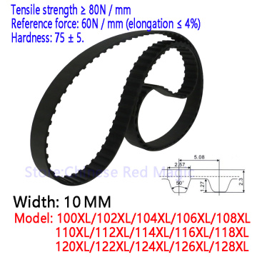 100/102/104/106/108/110/112/114/116/118/120/122/124/126/128 XL Timing ring closure belt for precision mechanical transmission