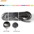 JEELY 6mm*24m/30m/50m 12 strand off-road uhmwpe synthetic towing winch rope with 1.5m sleeve and thimble for ATV/UTV/SUV/4X4/4WD