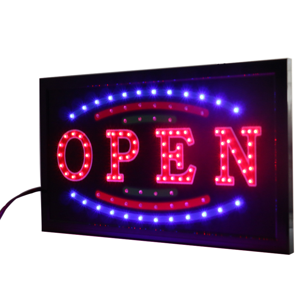 CHENXI New Bright LED Light Open Neon Signs Flashing with Advertising Paper Craft for Busines Store Shop Open Led Sign.