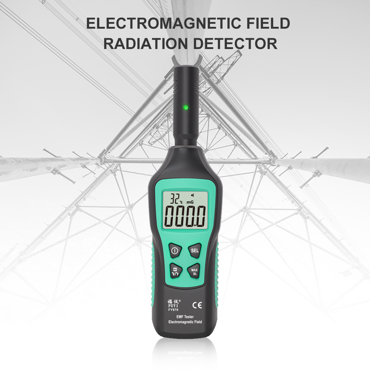 FUYI Radiation Dosimeter EMF Meter Electromagnetic Radiation Detector Household Handheld Electromagnetic Wave Geiger Counter
