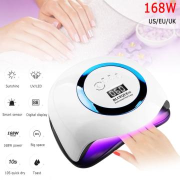 1Pcs 168W Pro Nail Polish Gel Dryer Nail Lamp Quick-drying Induction UV Cross-border Led Nail Polish Burst Machine Nail Tools