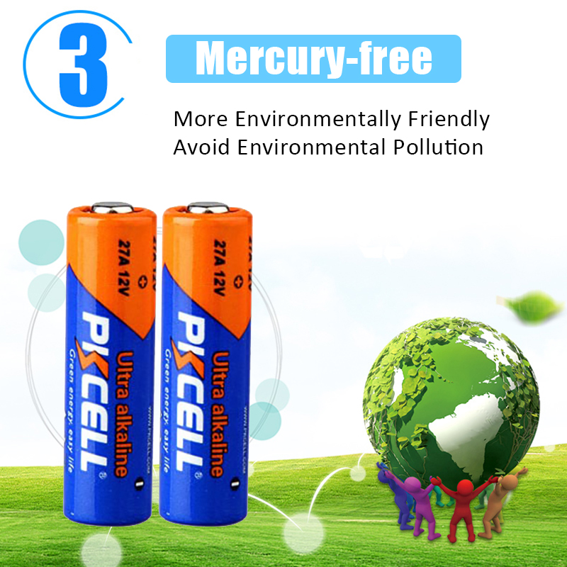 50pcs PKCELL 27a 12v battery super akaline battery primary batteries replace to G27A MN27 MS27 GP27A A27 L828 V27GA batteries