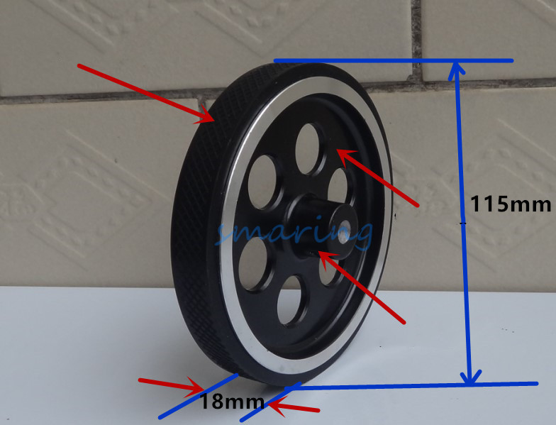 115mm Pneumatic Tire Wheel Rubber Wheel Non-Slip Big Foot Climbing Stairs for Smart Car Robot