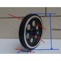115mm Pneumatic Tire Wheel Rubber Wheel Non-Slip Big Foot Climbing Stairs for Smart Car Robot