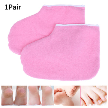 1Pair Paraffin Wax Protection SPA Hand Foot Gloves Warmer Heater Foot Care Foot Cover Cloth Spa 3 Colors