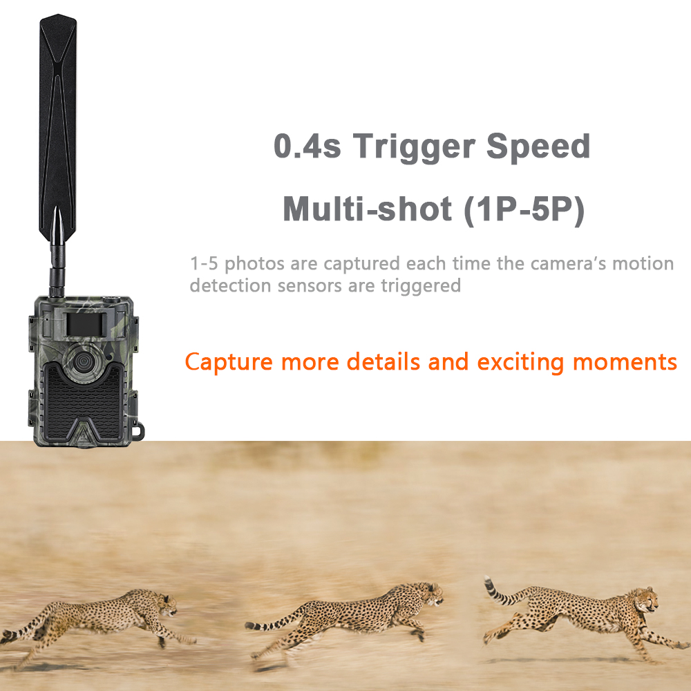 WingHome 480Ace 4G Hunting Trail Camera 24MP HD Cloud APP Cameras 940nm IR Forest Wildife Game Camera with Cloud system GPS APP