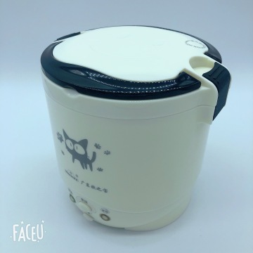 1L rice cooker used in house 220v or car 12v to 24v enough for two persons with English Instructions