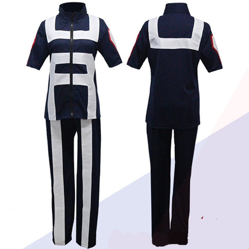 Anime Boku no Hero Bakugou Katsuki/Iida Tenya/Todoroki Shouto Cosplay Costume My Hero Academia Sportswear Tops+Pants