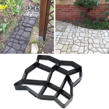 1 pcs DIY Concrete Brick Plastic Mold Path Maker Mold Reusable Concrete Cement Stone Design Paver Walk Mould For Garden Home
