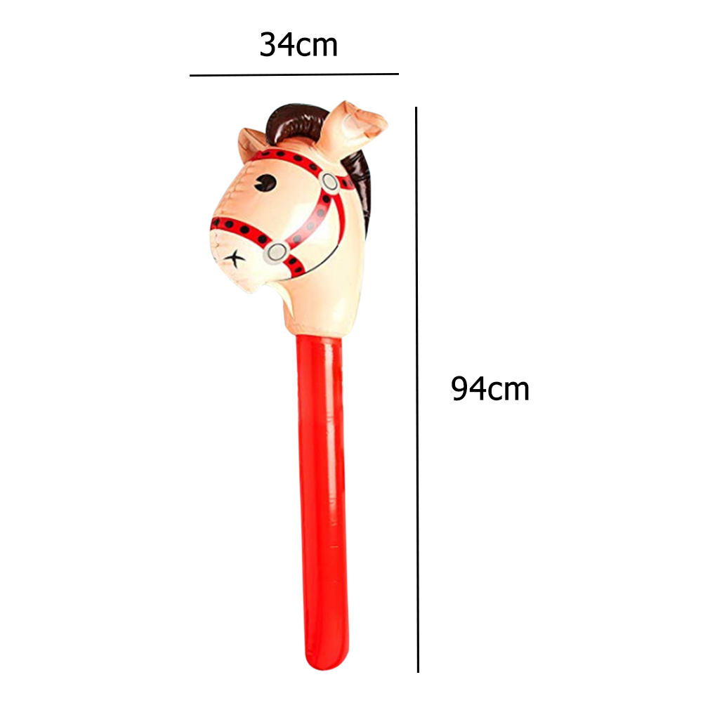 1pc Kids Stick Horses Ride On Animal Toys For Children Outdoor Riding Game Plaything Horsehead Inflatable Horse Toy