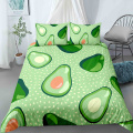 Premium Products Quilt Covers Avocado Printing Pattern Bedding Sets Soft Duvet Cover Set Pillowcases Multi Size 2/3 Pcs