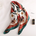 2020 New style Fashion Spring and summer lady Sunscreen Square shawl women's quality silk scarves beach printing silk headscarf