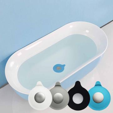 1Pcs Bathtub Drain Stopper Silicone Recyclable Rubber Bath Tub Drain Plug Cover Water-drop Design For Universal Bathroom,Laundry
