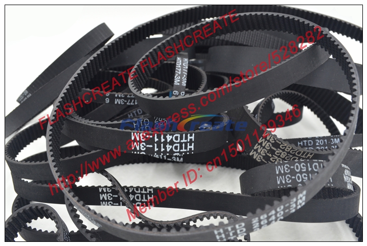 5pcs HTD3M belt 354 3M 9 length 354mm width 9mm 118 teeth 3M timing belt rubber closed-loop belt 354-3M Free shipping