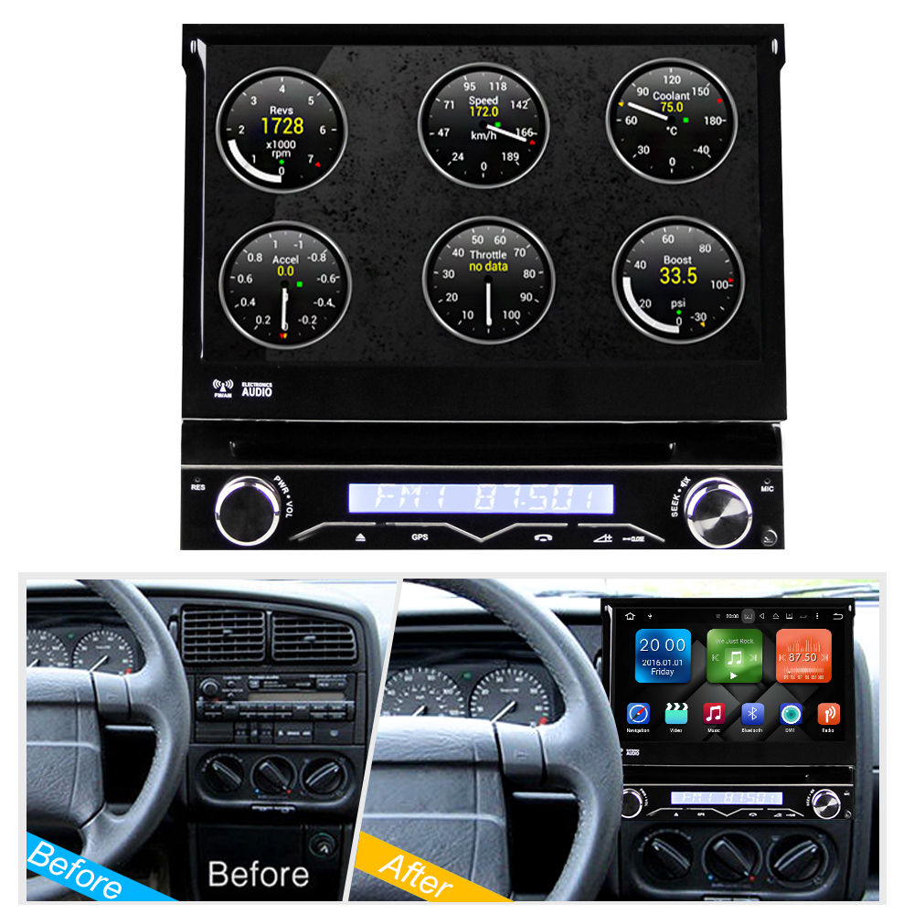 Eunavi Car DVD Multimedia Player 1Din Android 10 For Universal GPS Navigation Stereo Radio WIFI MP3 4G RAM 64G ROM Audio DTA7851
