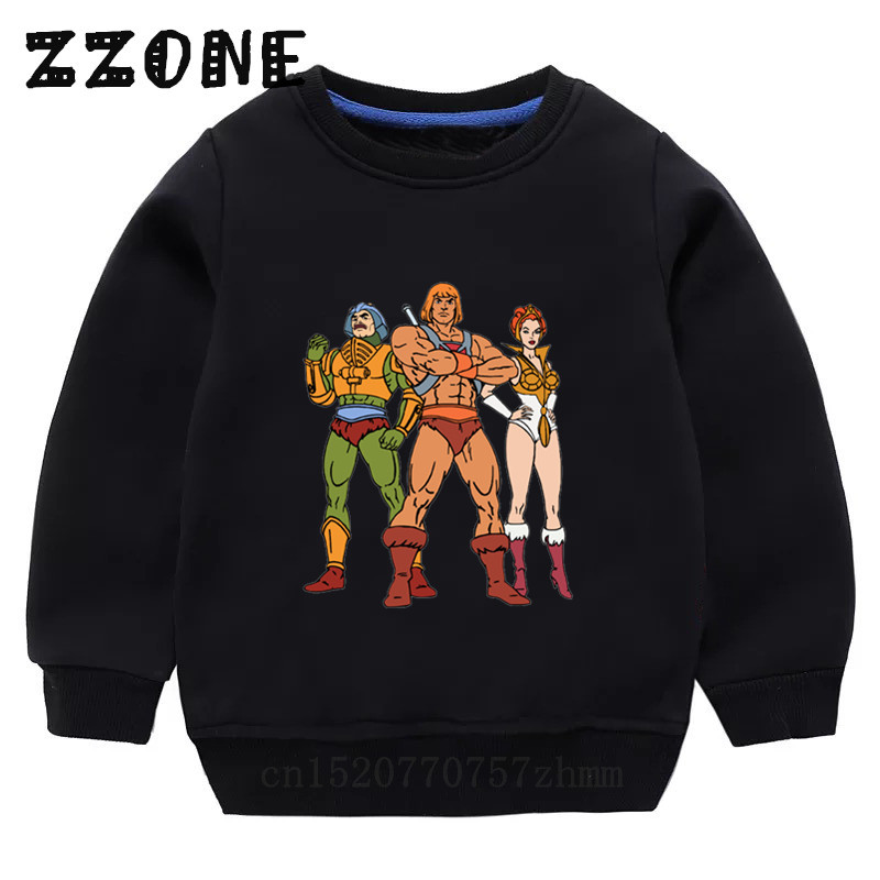 Children's Hoodies Kids Masters of The Universe He-Man Funny Sweatshirts Baby Pullover Tops Girls Boys Autumn Clothes,KYT5258