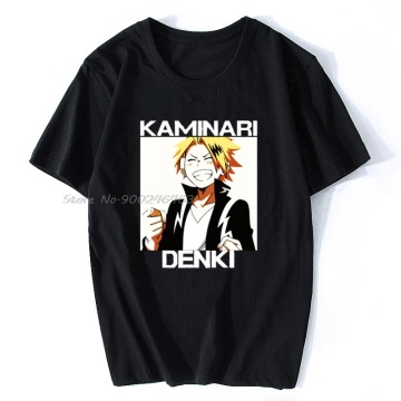 Men T-shirt Kaminari Denki Tshirt Women Cotton Tees Tops Anime Harajuku T Shirt