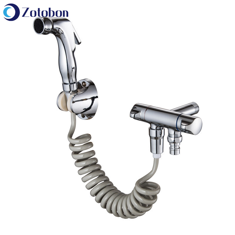 ZOTOBON Copper Handheld Sprayer Shower Head Hand Bidet Faucet Handheld for Bathroom Portable Bidet Sprayer Self-Cleaning F220