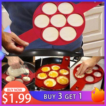 1Pcs Silicone Non Stick Fantastic Egg Pancake Maker Ring Kitchen Baking Omelet Moulds Flip cooker Egg Ring Mold