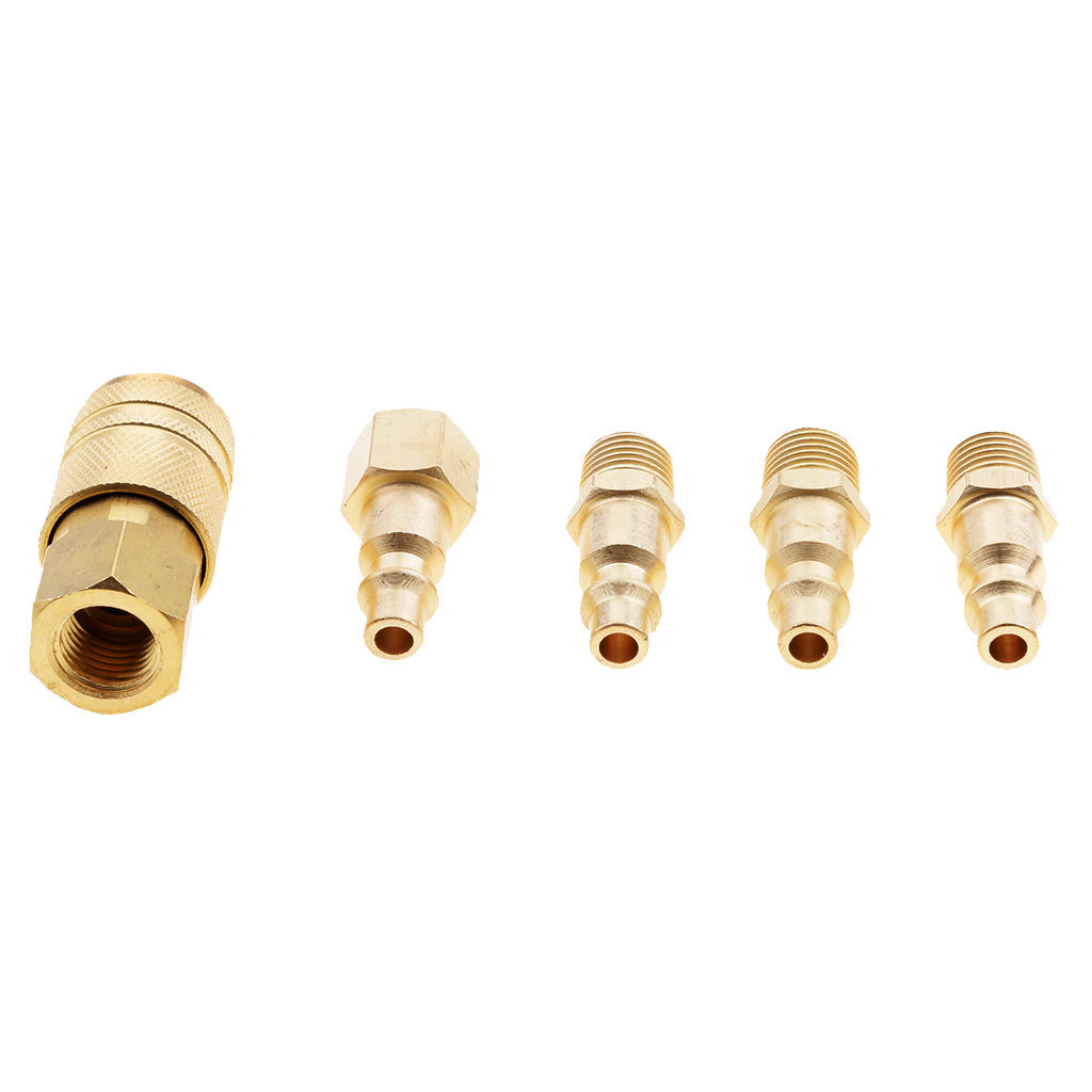 5Pcs 1/4 inch NPT Air Compressor Hose Fittings Male & Female Connector Quick Release Coupler Plug Socket Corrosion Resistance