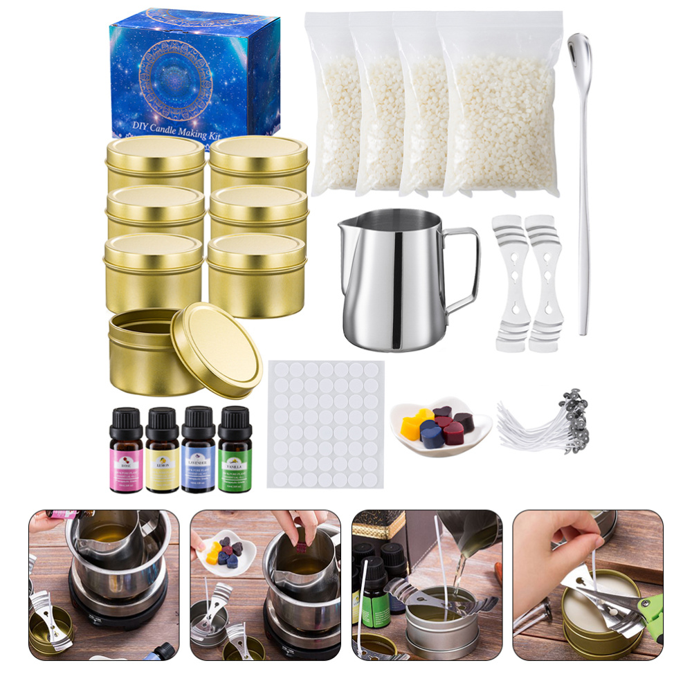 1 Set Scented Candle Making Tool DIY Candle Materials Wax Cup Candle Making Kit