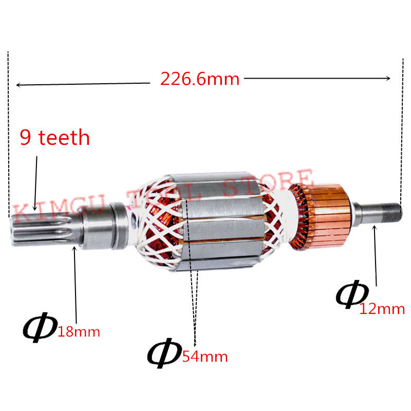 AC220-240V Rotor Motor Armature for BOSCH GSH27 11304 USH27 GSH27VC Hammer Abbruchhammer Schlaghammer Parts Engine Rotor