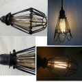Industrial Vintage Style Hanging Pendant Metal Wire Cage Adjustable Light Fixture Lamp Guard Bulb Guard Vintage Lamp Shade Q35