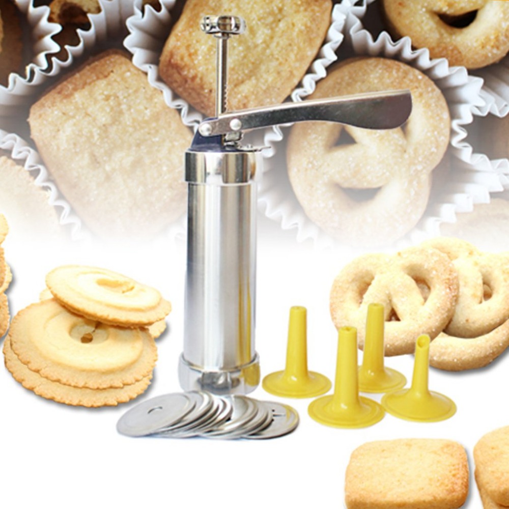 2018 new Multi Cookie Extruder Press Machine Stainless steel Biscuit Maker Cake Making Decorating Gun Kitchen Tools Bakeware