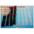 4x Silicone Blades + 4x Brush + 1x Beater bearing Replacement for Neato Botvac 70e 75 80 85 Automatic Vacuum Cleaner Robots