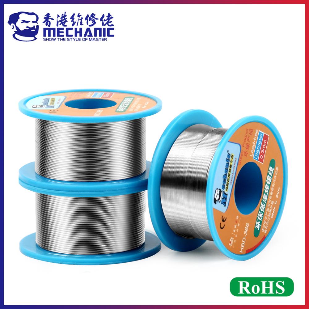 MECHANIC 40g Soldering Wire Sn 42% Bi 58% Rosin Core Lead-Free 210℃ Melting Point Solder Wire Welding Flux 1.0-3.0% Cable Reel