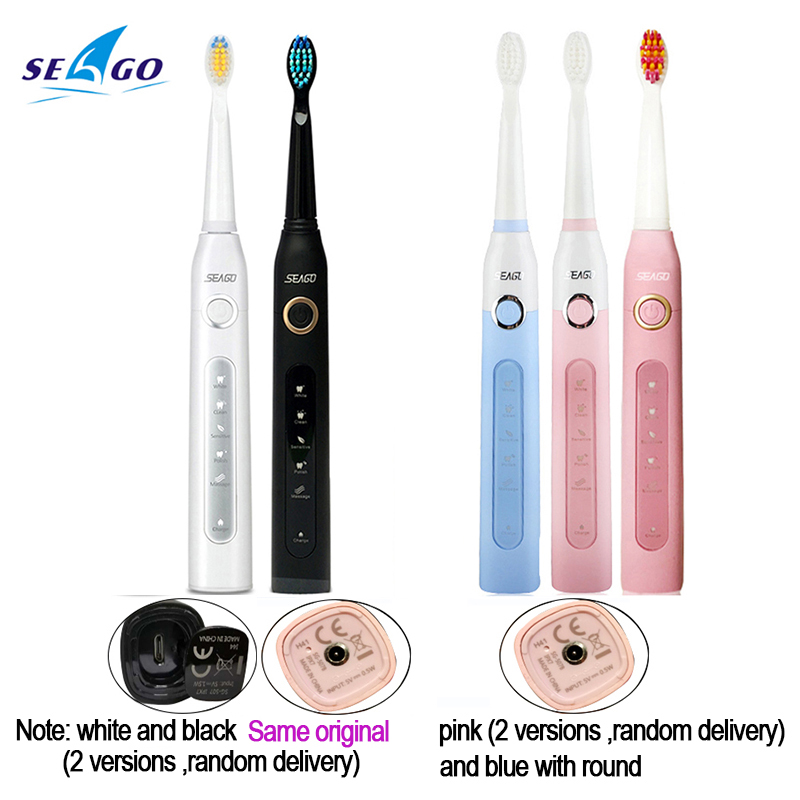 Seago Sg-507 Sonic Electric Toothbrushes Adult Timer Brush 5 Mode Usb Rechargeable Tooth Brush Replacement Heads Gift Toothpaste