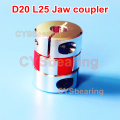 1pc D20 L25 1/4" 4mm 5mm 6mm 6.35mm 7mm 8mm 10mm Flexible jaw spider coupler stepper motor shaft coupling