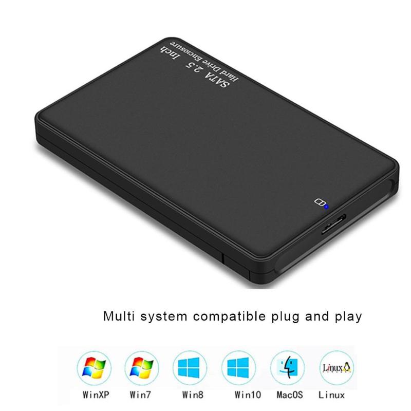 Portable HDD Case 2.5 inch SATA to USB 3.0 Enclosure 5Gbps External SSD Hard Disk Drive Box for HD Hard Drive disk computer PC