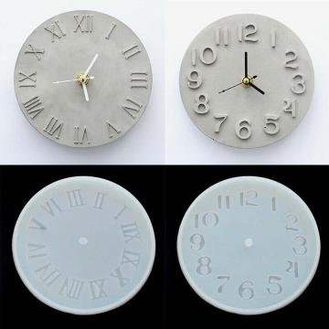 DIY Cement Concrete Silicone Mold DIY Craft Clock Making Clay Plaster Clay Cement Clock Mould Tool For Home Supplies