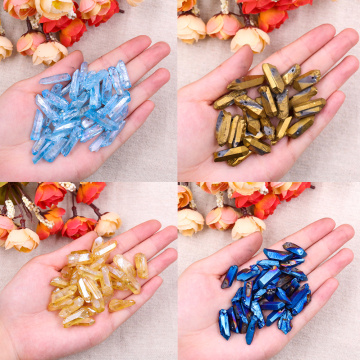 65pcs Natural Minerals Crystals Pendant Healing Crystal Quartz Stone DIY Jewelry Making Necklace Hanging Ornament Spirituality