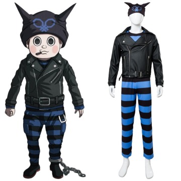 Anime Danganronpa V3: Killing Harmony Ryoma Ryouma Hoshi Cosplay Costume Suit Knit Hat Halloween Carnival Cosplay Costume