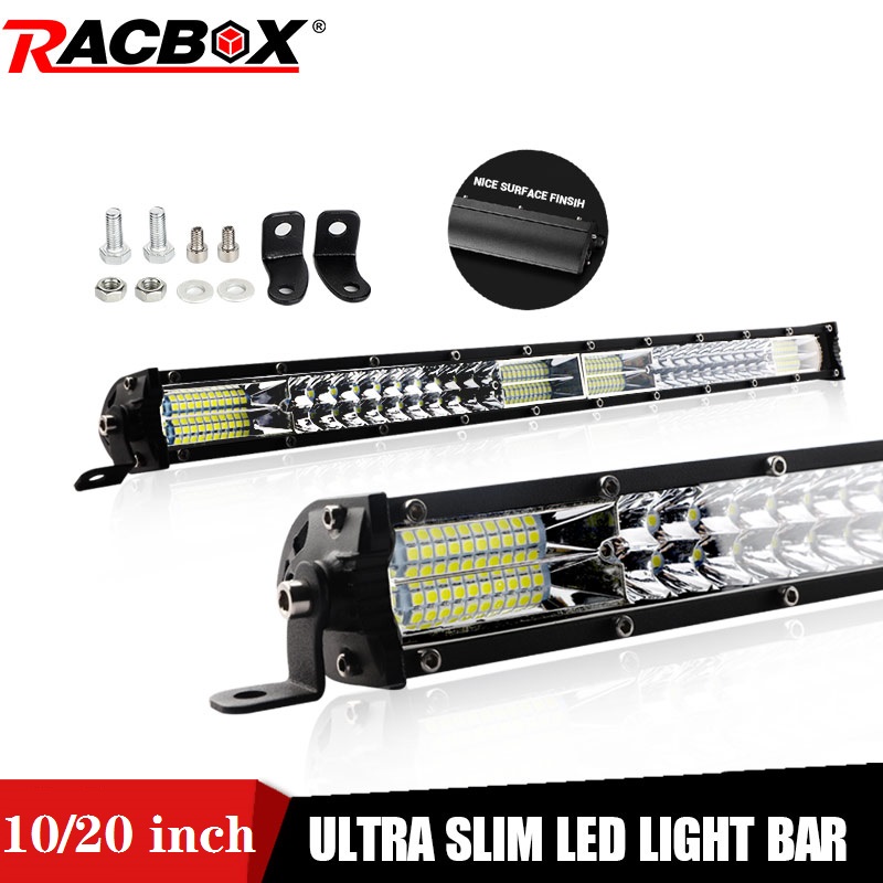 Ultra Slim Led Bar 10 20 inch Dual Row LED Light Bar For 4X4 ATV Off Road Combo Beam Work Lights Barra Led 12V 24V Car Styling
