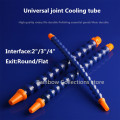 5pcs/lot 2/3/4" Universal joint Flexible Oil Cooling Hose Light Plastic Round Nozzle Water Oil Pipes For Water Cooling