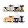 10Sets 10mm Solid Screw Nail Rivet Double Flat Head Belt/strap Rivets Luggage Leather Metal Craft Copper Leather Accessories