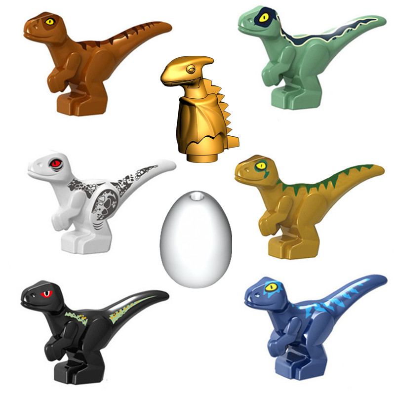 8Pcs Jurassic World Park Dinosaurs Indoraptor Pterosauria Egg Baby Dino Figures Building Blocks Bricks Toys For Children Gift