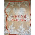 High-grade Sequine embroidery flower lace fabric wedding dress veil handmade diy children's clothes sew accessories