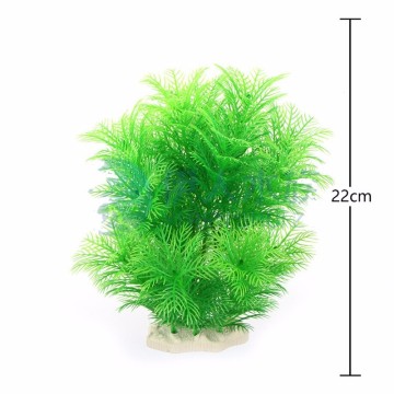 2lot/piece new 22CM green plastic artificial aquarium green fake water plant fish tank fish tank plant aquarium accessories