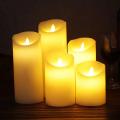 10/12/15/17/20cm Electronic Flameless LED Candle Light Paraffin Wax Candle Light Decorative Candle Lamp Wedding Party Home Decor