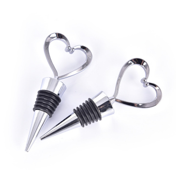 1x Elegant Heart Shaped Red Wine Champagne Wine Bottle Stopper Valentines Wedding Gifts