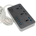 16A Smart Power Socket Strip 6 USB port 3 Universal 3000W AC Wall Outlet Sockets Big Plug Extension Patch Board for Phone Home
