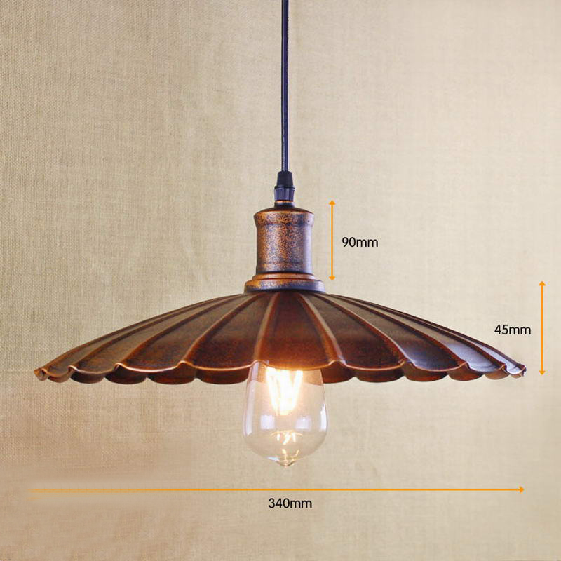 Retro pendant lamp /Edison Simple vintage metal cover lamp For Kitchen Lights Cabinet Living/dining room shop/coffee shop/office