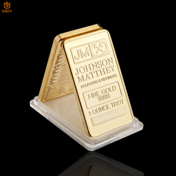 UK 1 Ounce Troy Fine Gold 9999 Collectibles Coin Johnson Matthey Assayers&Refiners Replica Gold bullion Bar Gifts