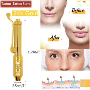 24K Gold No Needle Meso Gun Hyaluron Pen Lip Filler Injector Machine Needle Free Hyaluronic Acid For For Anti Wrinkle Lifting