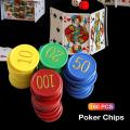 160 Tablets Boxed Plastic Chips Double-sided Bronzing With Digital Chips Plastic Chip Game Token Gaming Supplies