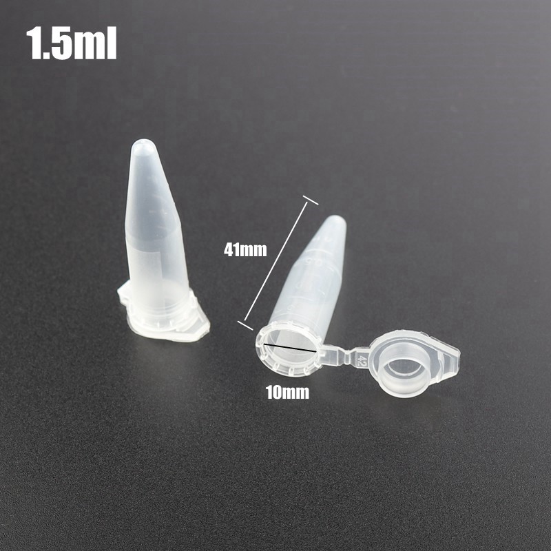 500pcs 0.2ml~10ml Centrifuge Tube Home Garden Storage Vial Clear Plastic Container Transparent Bottles With Cap